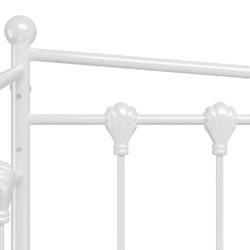Uttrekkbar ramme til sovesofa hvit metall 90×200 cm