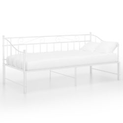 Uttrekkbar ramme til sovesofa hvit metall 90×200 cm