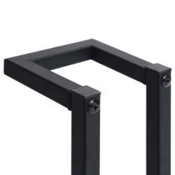 Håndklestativ svart 12,5×12,5×60 cm jern