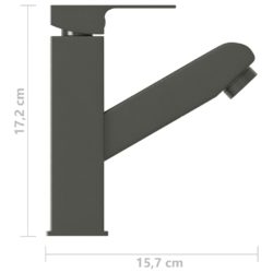 vidaXL Badekran med uttrekkbar funksjon grå 157×172 mm
