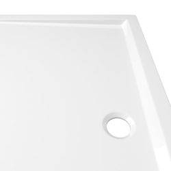 vidaXL Rektangulært dusjbrett ABS hvit 80×120 cm