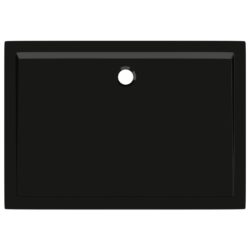 vidaXL Rektangulært dusjbrett ABS svart 70×100 cm