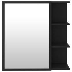 Speilskap til baderom svart 62,5×20,5×64 cm sponplate