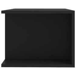 TV-benk med LED-lys svart 90x39x30 cm
