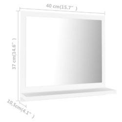 Baderomsspeil hvit 40×10,5×37 cm sponplate