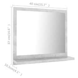 Baderomsspeil betonggrå 40×10,5×37 cm sponplate