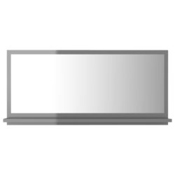 Baderomsspeil høyglans grå 80×10,5×37 cm sponplate