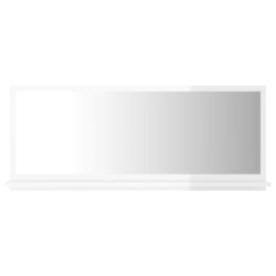 Baderomsspeil høyglans hvit 90×10,5×37 cm sponplate