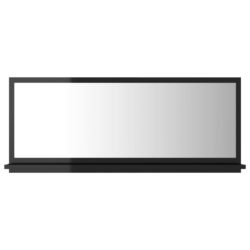 Baderomsspeil høyglans svart 90×10,5×37 cm sponplate
