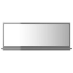vidaXL Baderomsspeil høyglans grå 90×10,5×37 cm sponplate