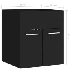 Servantskap svart 41×38,5×46 cm sponplate