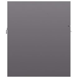 Servantskap høyglans grå 41×38,5×46 cm sponplate