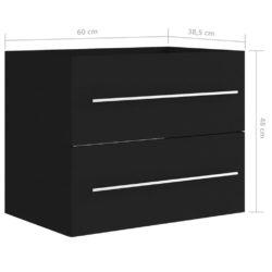 Servantskap svart 60×38,5×48 cm sponplate