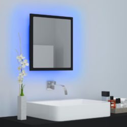Baderomsspeil LED svart 40×8,5×37 cm akryl