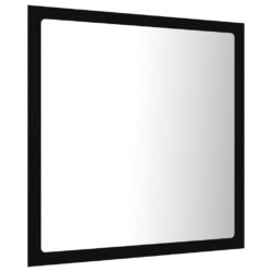 Baderomsspeil LED svart 40×8,5×37 cm akryl