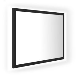 LED-badespeil grå 60×8,5×37 cm akryl