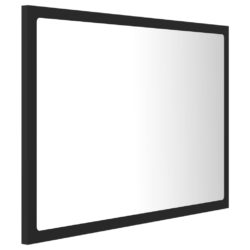 LED-badespeil grå 60×8,5×37 cm akryl