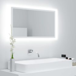 Baderomsspeil LED hvit 80×8,5×37 cm akryl