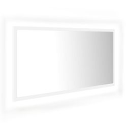 Baderomsspeil LED hvit 90×8,5×37 cm akryl