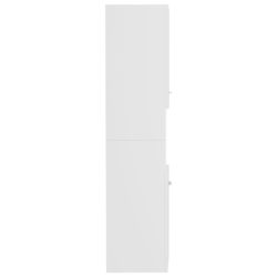 Baderomsskap hvit 30x30x130 cm sponplate