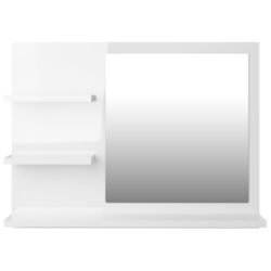 Baderomsspeil høyglans hvit 60×10,5×45 cm sponplate