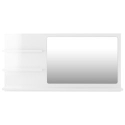 Baderomsspeil høyglans hvit 90×10,5×45 cm sponplate