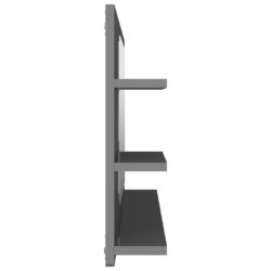 Baderomsspeil høyglans grå 90×10,5×45 cm sponplate