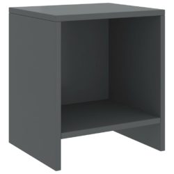 Nattbord mørkegrå 35x30x40 cm heltre furu