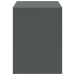 Nattbord mørkegrå 35x30x40 cm heltre furu