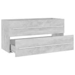 Baderomsmøbler 2 stk betonggrå sponplate