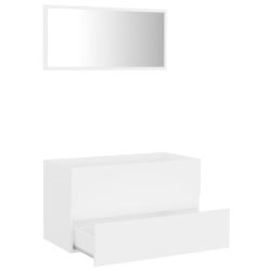 Baderomsmøbler 2 stk hvit sponplate