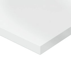 Hylleplater 4 stk høyglans hvit 40x20x1,5 cm sponplate