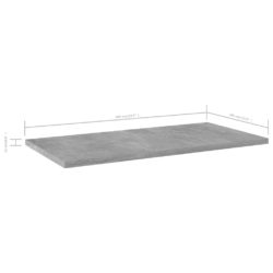 Hylleplater 4 stk betonggrå 60x30x1,5 cm sponplate