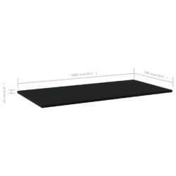 Hylleplater 4 stk svart 100x50x1,5 cm sponplate