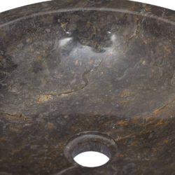 vidaXL Vask Ø40×12 cm marmor grå