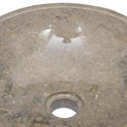 Vask Ø40×12 cm marmor grå