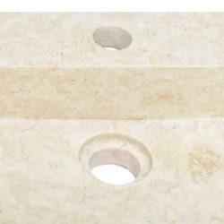vidaXL Vask 58x39x10 cm marmor kremhvit