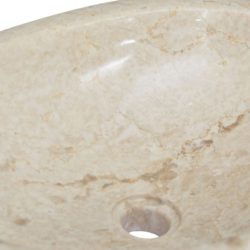 vidaXL Vask 53x40x15 cm marmor kremhvit