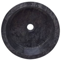 Vask Ø40×15 cm marmor svart