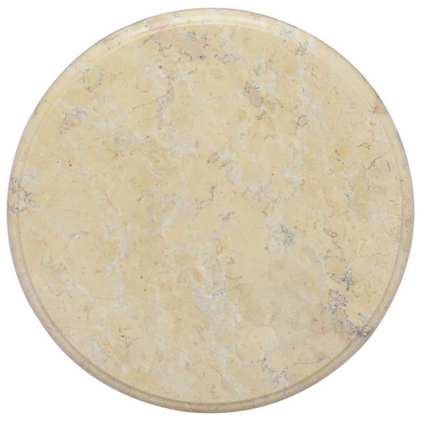 vidaXL Bordplate kremhvit Ø40×2,5 cm marmor