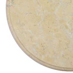 Bordplate kremhvit Ø40×2,5 cm marmor