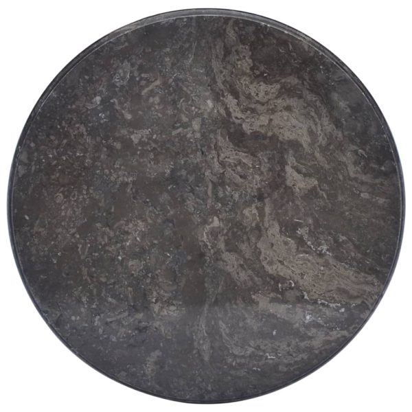 vidaXL Bordplate svart Ø50×2,5 cm marmor