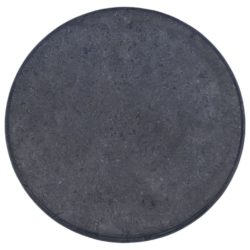Bordplate svart Ø60×2,5 cm marmor