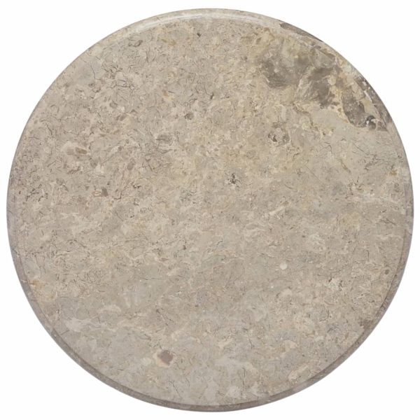 Bordplate grå Ø60×2,5 cm marmor