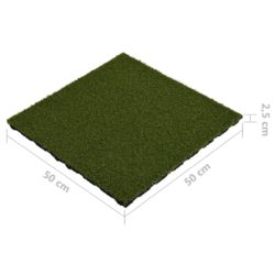 Kunstige gressmatter 4 stk 50x50x2,5 cm gummi
