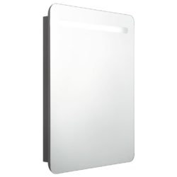 LED-speilskap til bad grå 60x11x80 cm