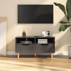 vidaXL TV-benk grå 90x40x48,5 cm sponplate