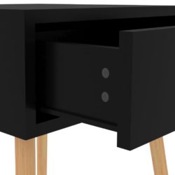 Nattbord høyglans svart 40x40x56 cm sponplate