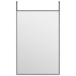 Dørspeil svart 40×60 cm glass og aluminium