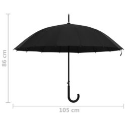 Paraply automatisk svart 105 cm